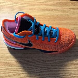 Nike Kids' Vibrant Orange and Blue Sneakers